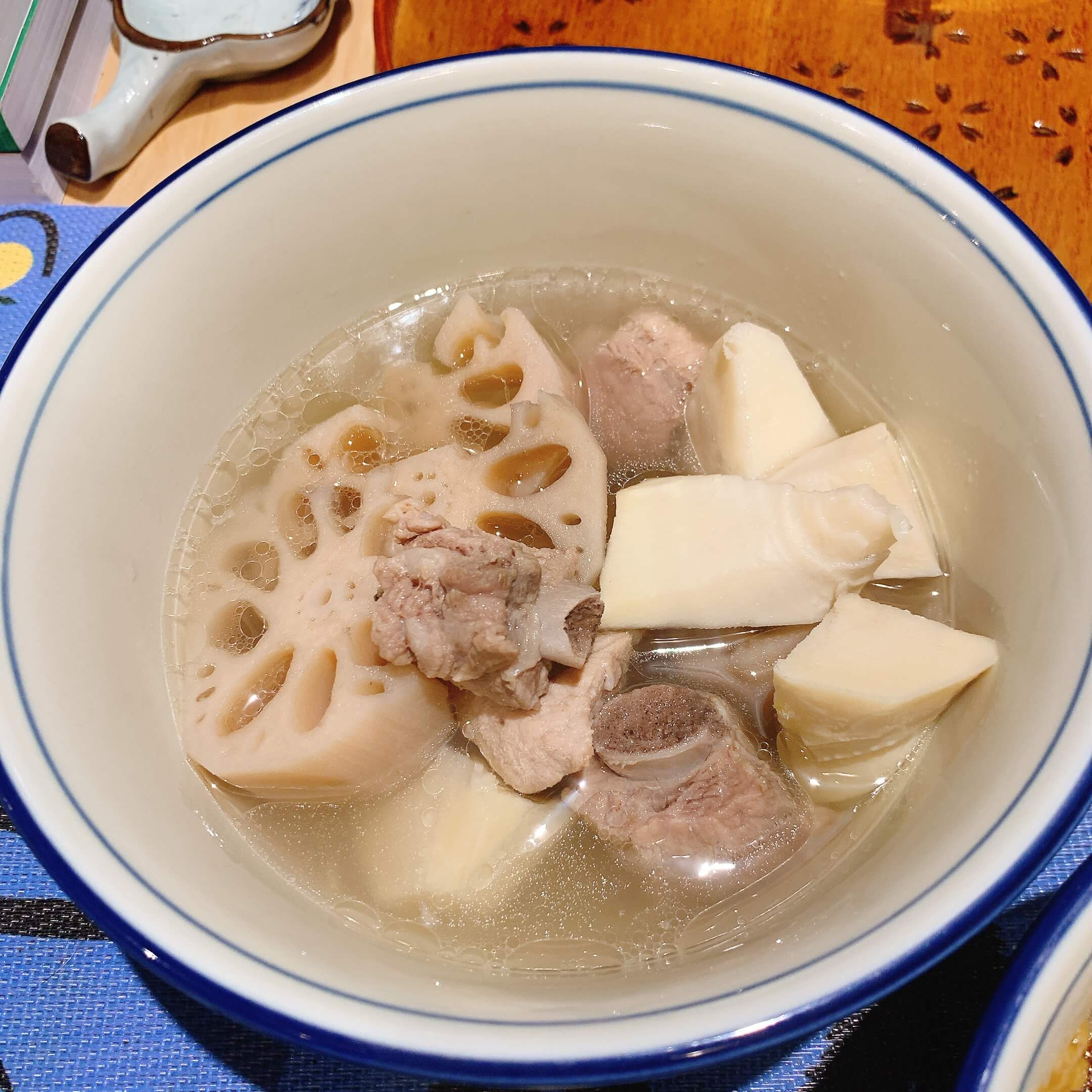 Pork Ribs with Lotus Root and Bamboo Shoot Soup